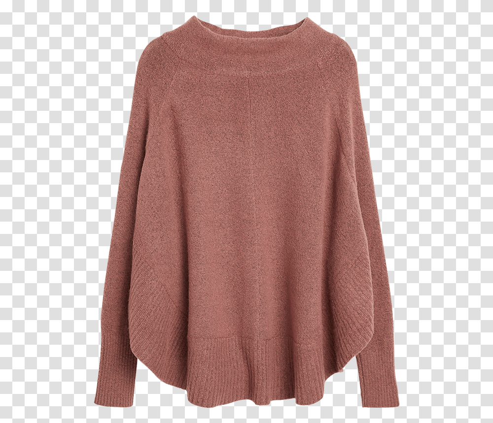 Knitted Poncho Sweater 895, Apparel, Sweatshirt, Long Sleeve Transparent Png