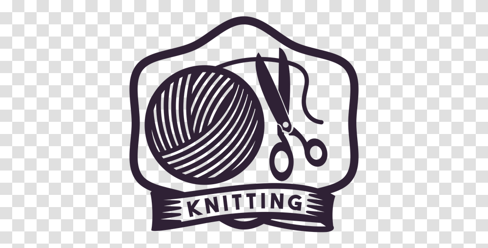 Knitting Clew Shears Badge Sticker Clip Art, Clothing, Apparel, Hat, Cap Transparent Png