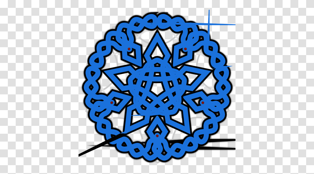 Knitting Decoration Vector Image Circle, Pattern, Snowflake Transparent Png