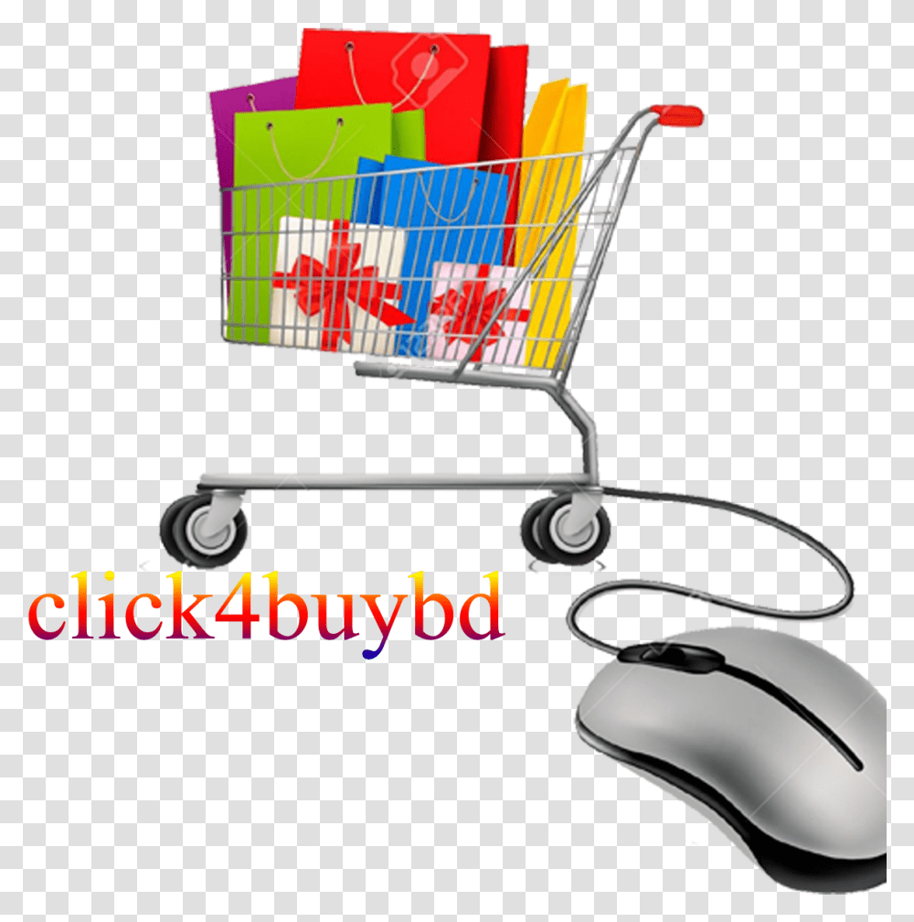 Knock On Door Clipart Shopping Bag In Cart, Shopping Cart, Computer, Electronics, Mouse Transparent Png
