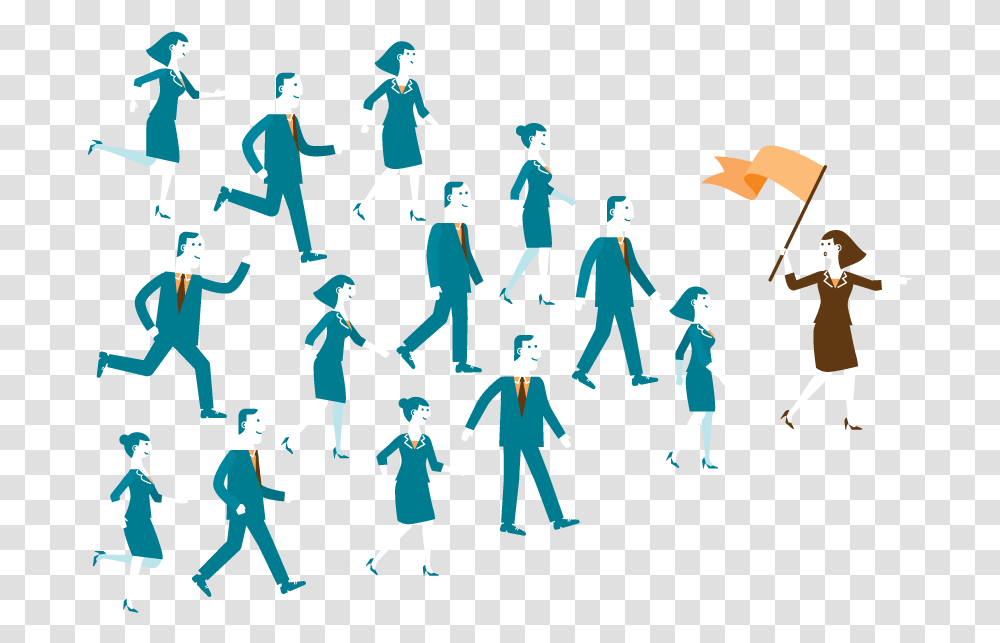 Knowledge Leadership, Marching, Crowd, Person, Human Transparent Png