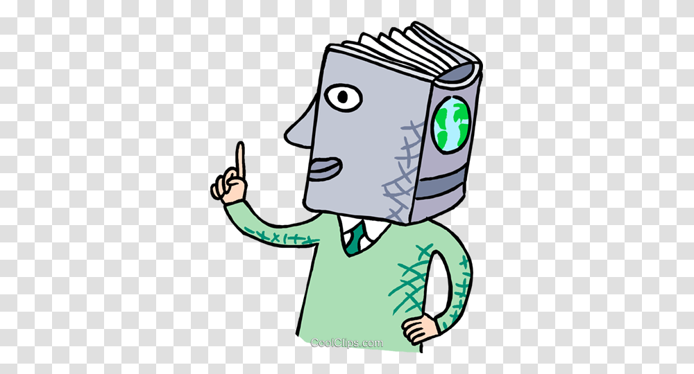 Knowledgeable Person With Encyclopedia Royalty Free Vector Clip, Doodle, Drawing Transparent Png