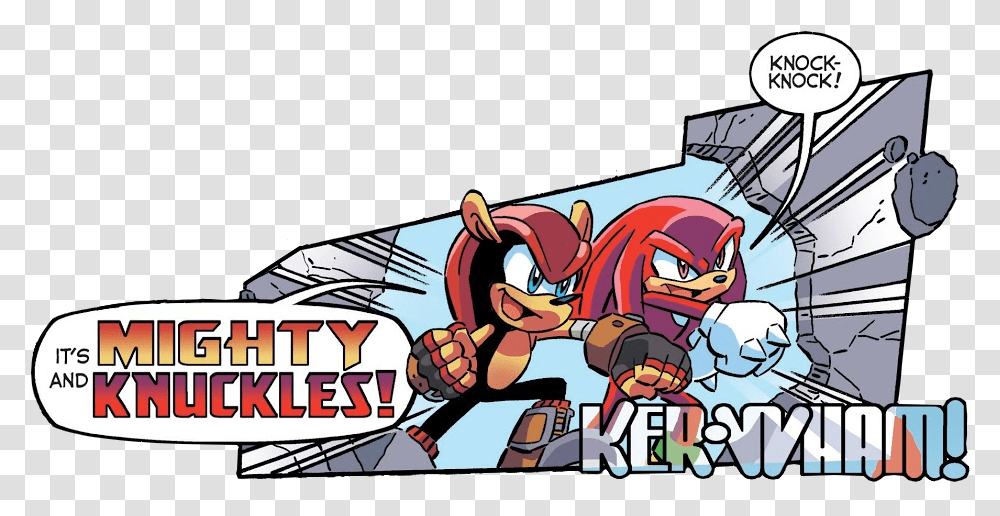 Knuckles The Echidna Mighty The Armadillo Relatable Knuckles The Echidna Punch, Comics, Book, Hand, Statue Transparent Png
