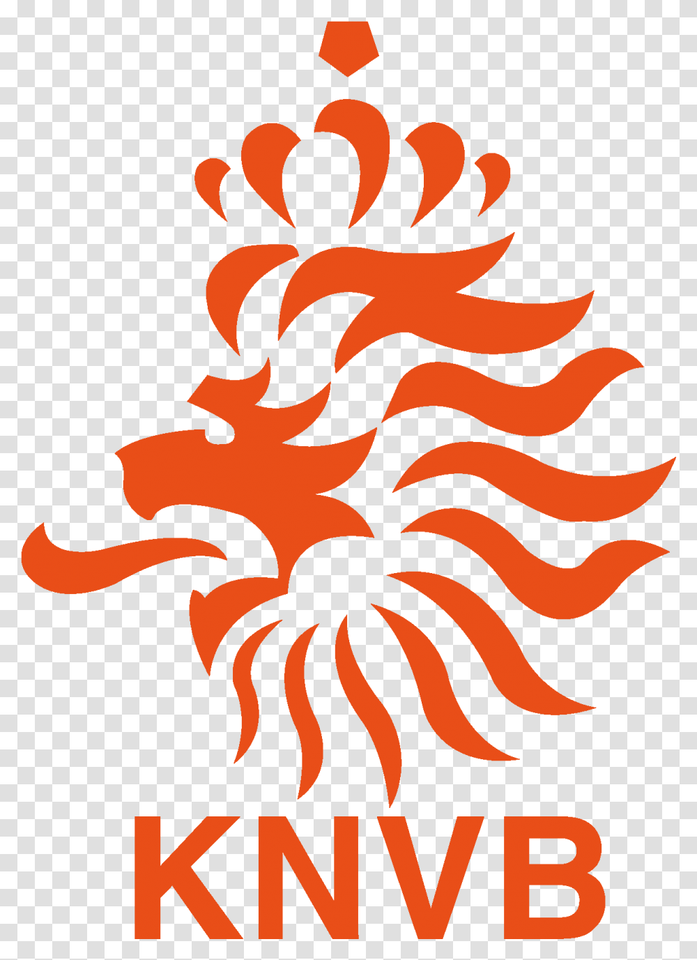 Knvb Logo Royal Netherlands Football Association Escudo De Holanda Futbol, Poster, Advertisement, Leaf, Plant Transparent Png