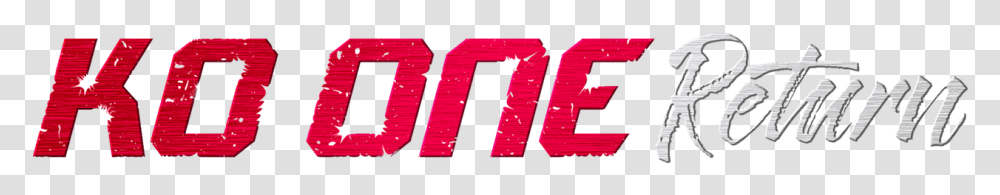 Ko One Return Carmine, Alphabet, Number Transparent Png