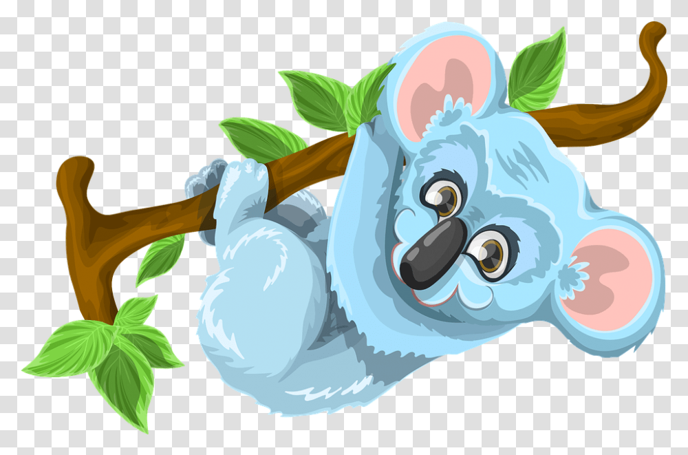 Koala Animal Cute Free Vector Graphic On Pixabay Blue Koala Stickers, Sweets, Food, Confectionery, Axe Transparent Png