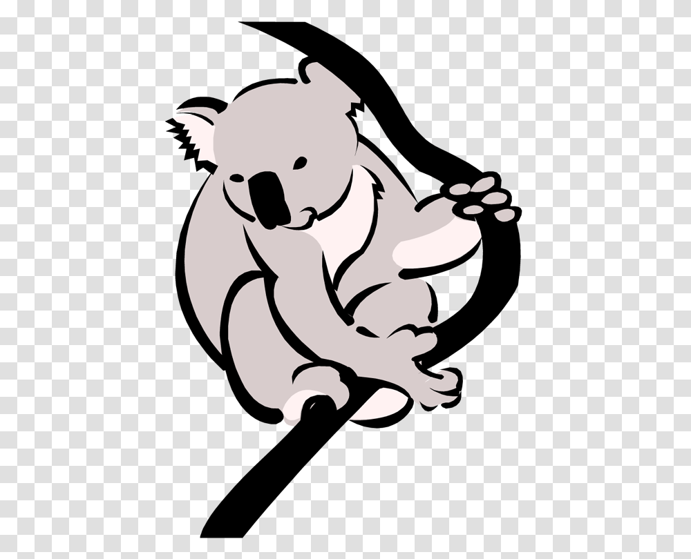 Koala Bear Clipart Black And White, Wildlife, Animal, Mammal, Giant Panda Transparent Png