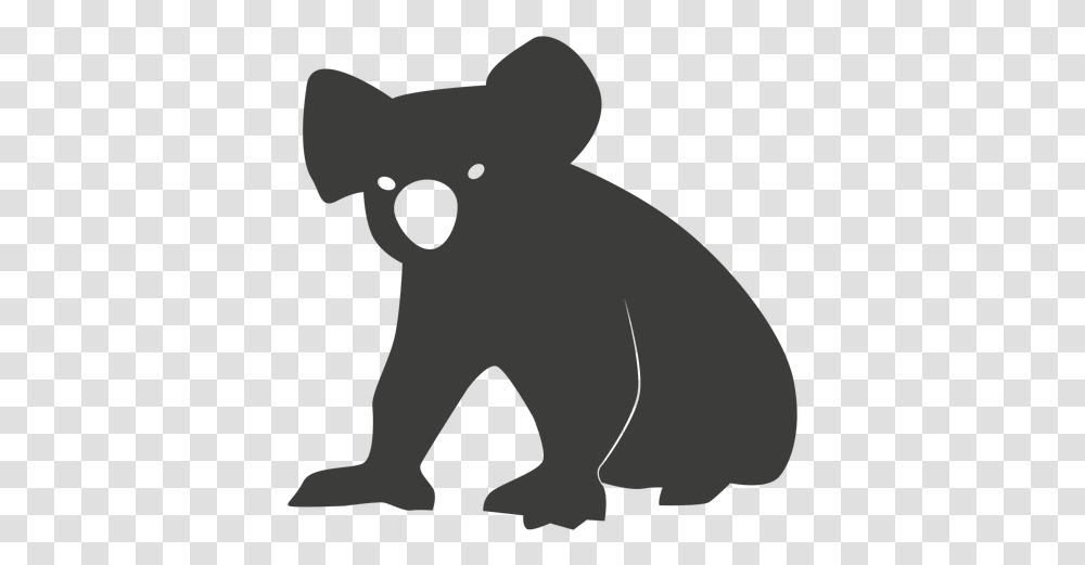 Koala Leg Ear Nose Silhouette Animal Coala Silhuetta, Mammal, Wildlife, Bear, Black Bear Transparent Png