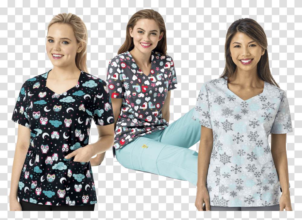 Koala Scrub Top, Apparel, Person, Human Transparent Png