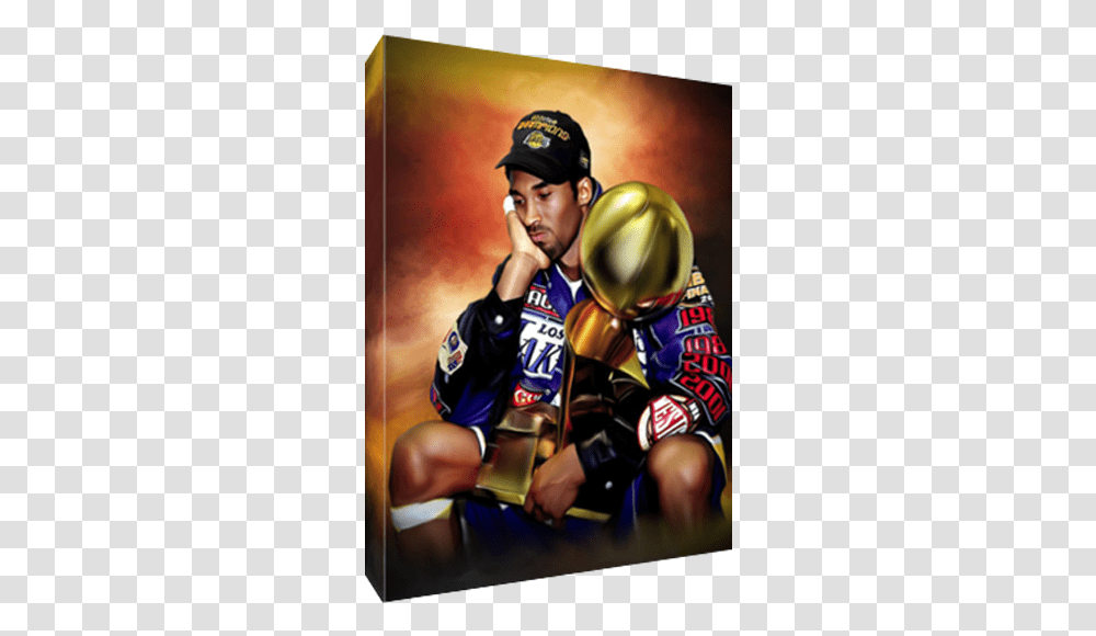 Kobe Bryant Championship Poster, Person, Helmet, Sport Transparent Png