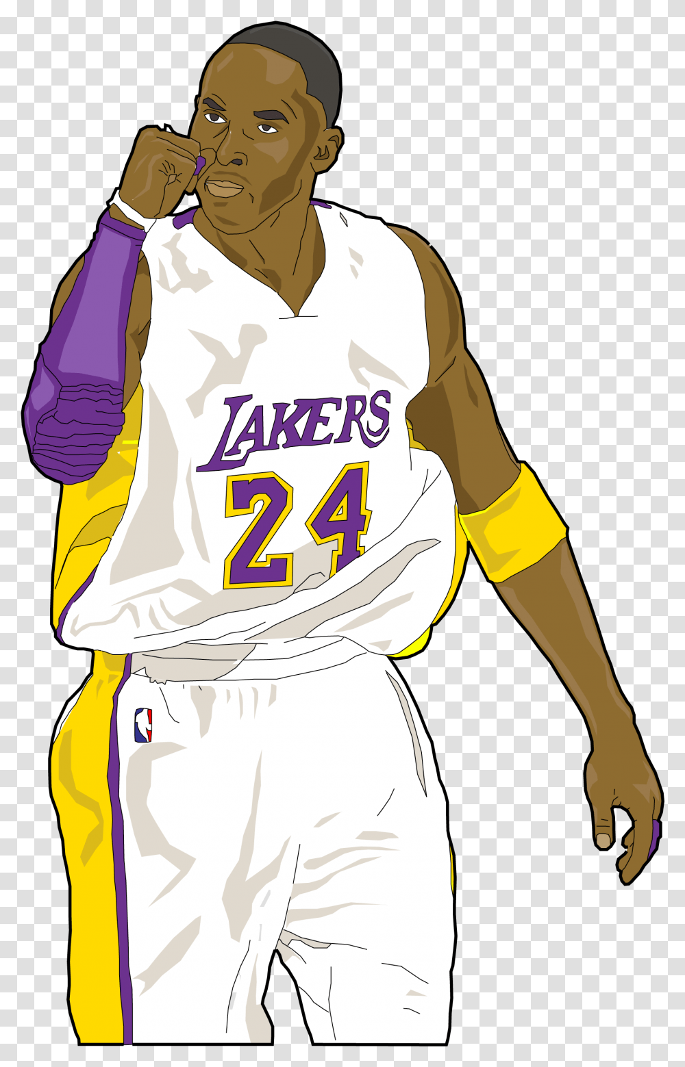 Kobe Bryant Clipart Basketball Free Kobe Bryant, Clothing, Person, People, Word Transparent Png