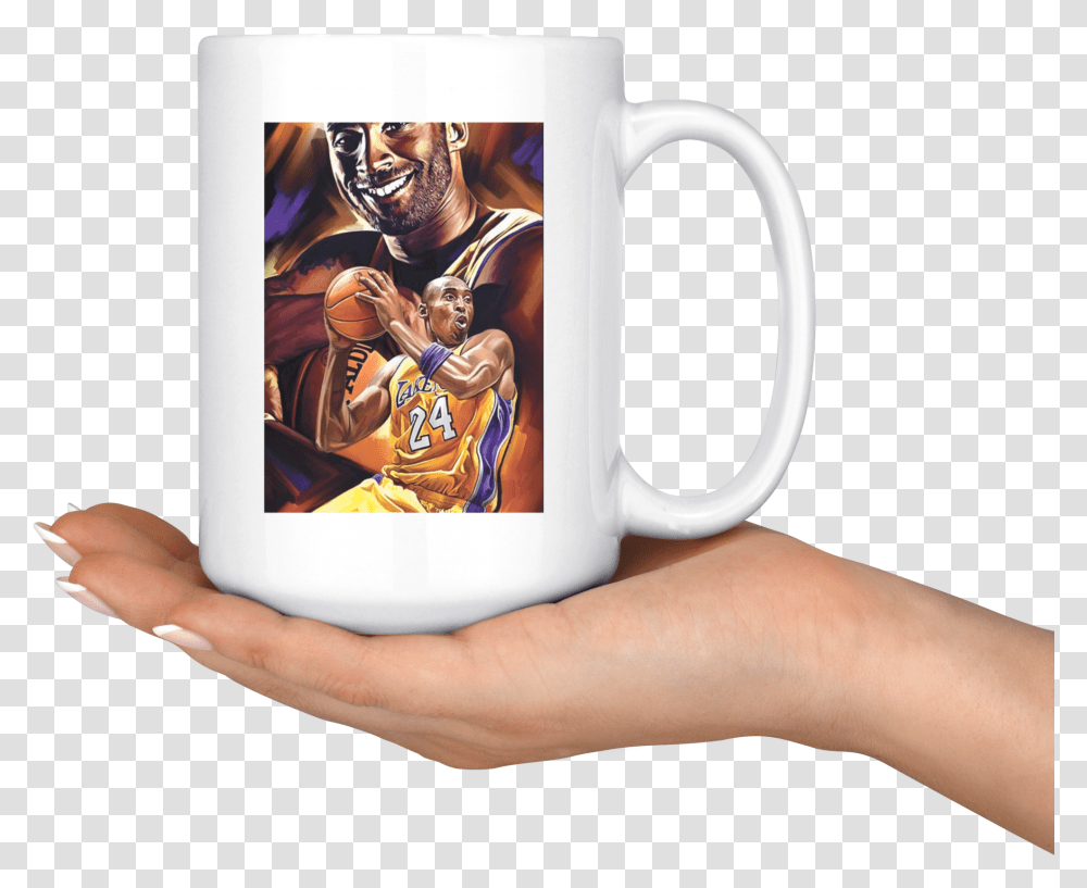 Kobe Bryant Dunk, Person, Coffee Cup, Finger, Hand Transparent Png
