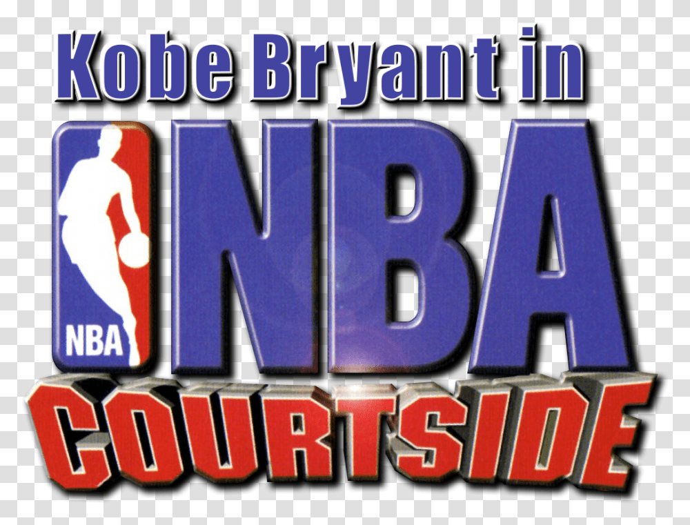 Kobe Bryant In Nba Courtside Details Nba Courtside N64 Logo, Text, Person, Alphabet, Word Transparent Png