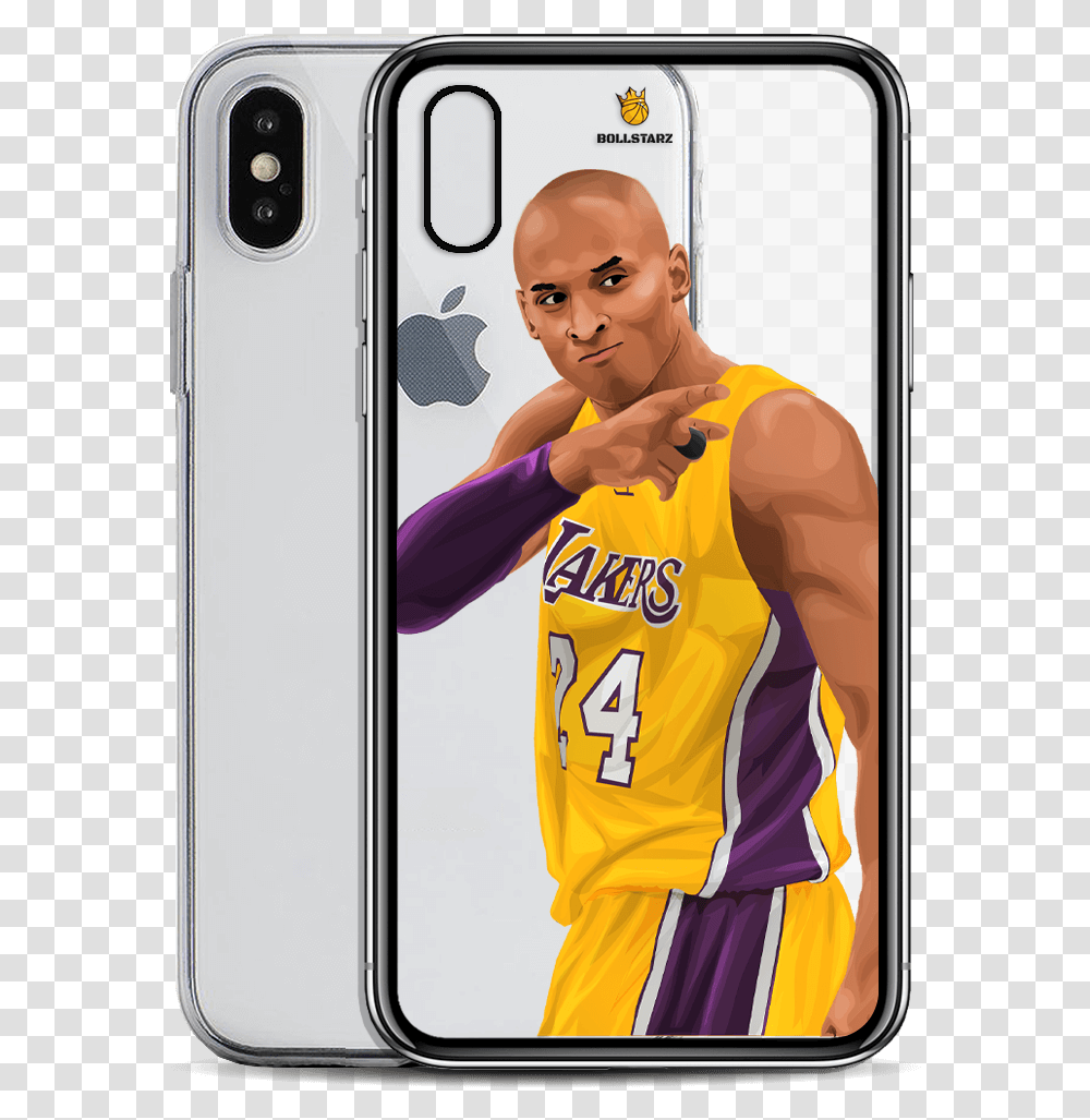 Kobe Bryant Iphone Xs Thin Clear Case, Person, Human, Electronics, Mobile Phone Transparent Png