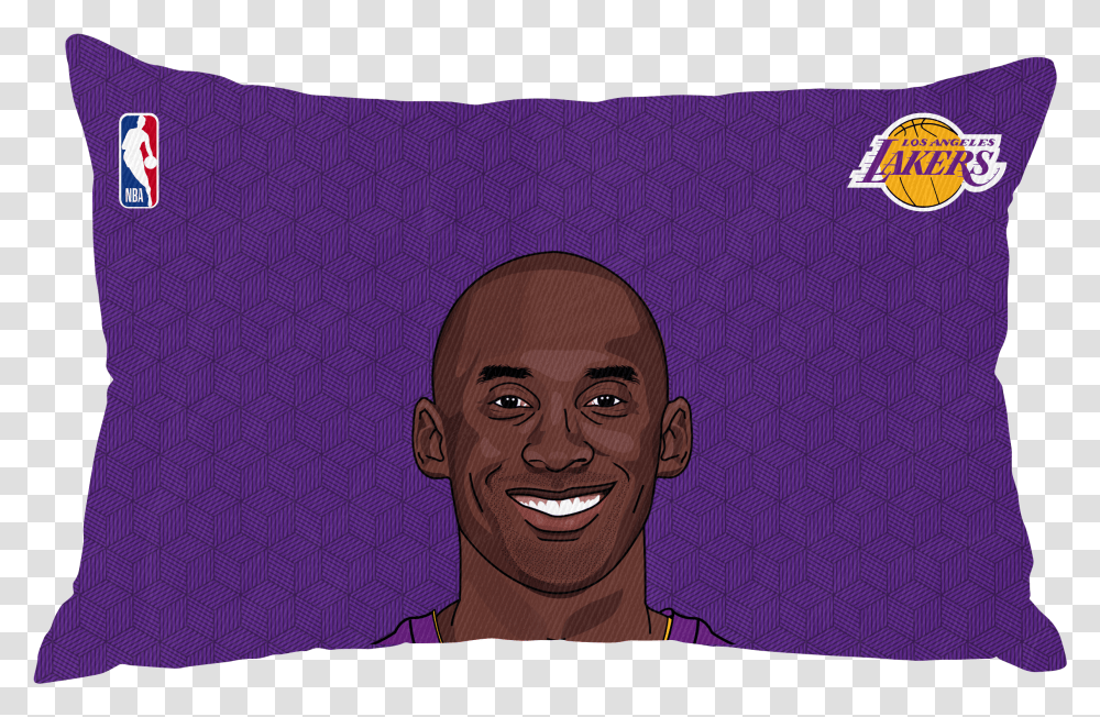 Kobe Bryant Pillow Case Face Download La Lakers, Cushion, Person, Human, Head Transparent Png