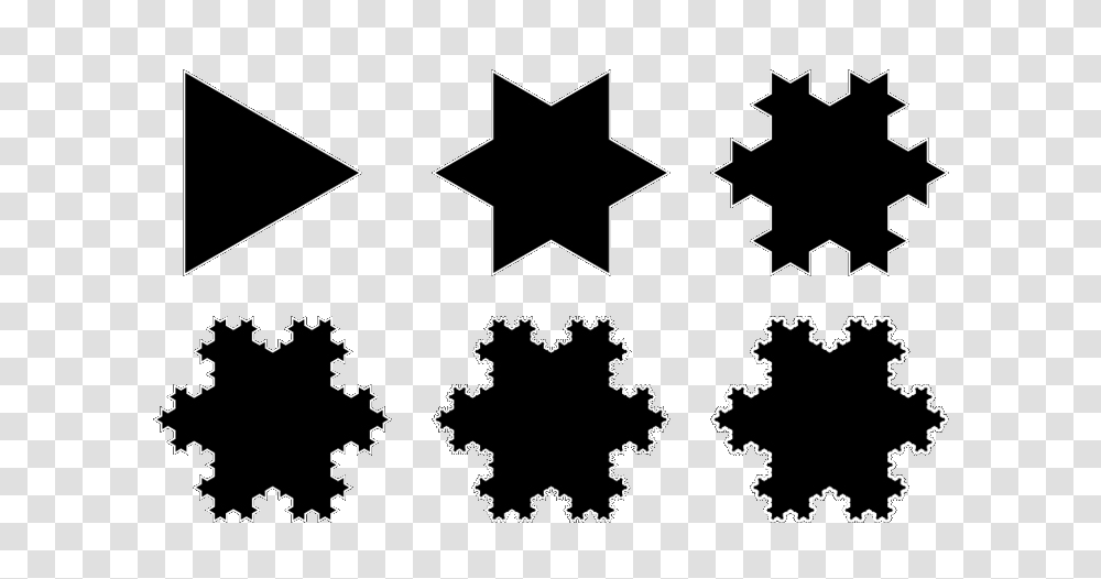 Koch Snowflake, Star Symbol, Pattern, Gray Transparent Png