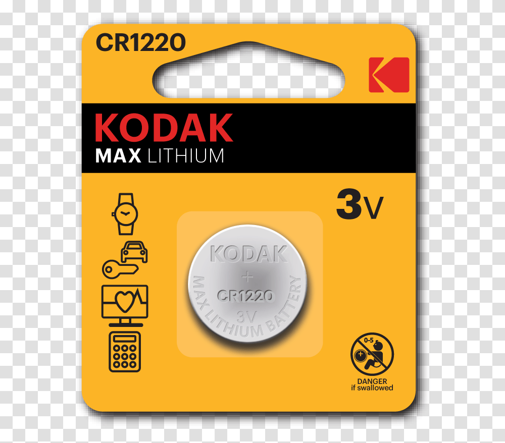 Kodak Max Cr Button Cells Kodak Max Lithium, Label, Credit Card, Id Cards Transparent Png