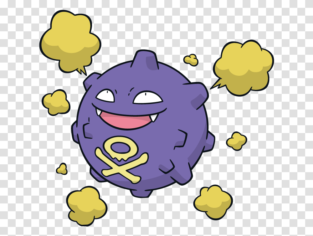 Koffing Pokemon Character Vector Art Pokemon Koffing Dream World, Angry Birds, Doodle Transparent Png