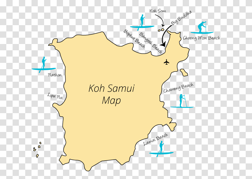 Koh Samui Map, Diagram, Atlas, Plot, Person Transparent Png
