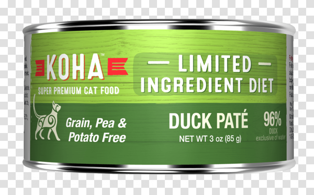 Koha Grain Amp Potato Free Limited Ingredient Diet Duck Caffeinated Drink, Label, Paper, Screen Transparent Png