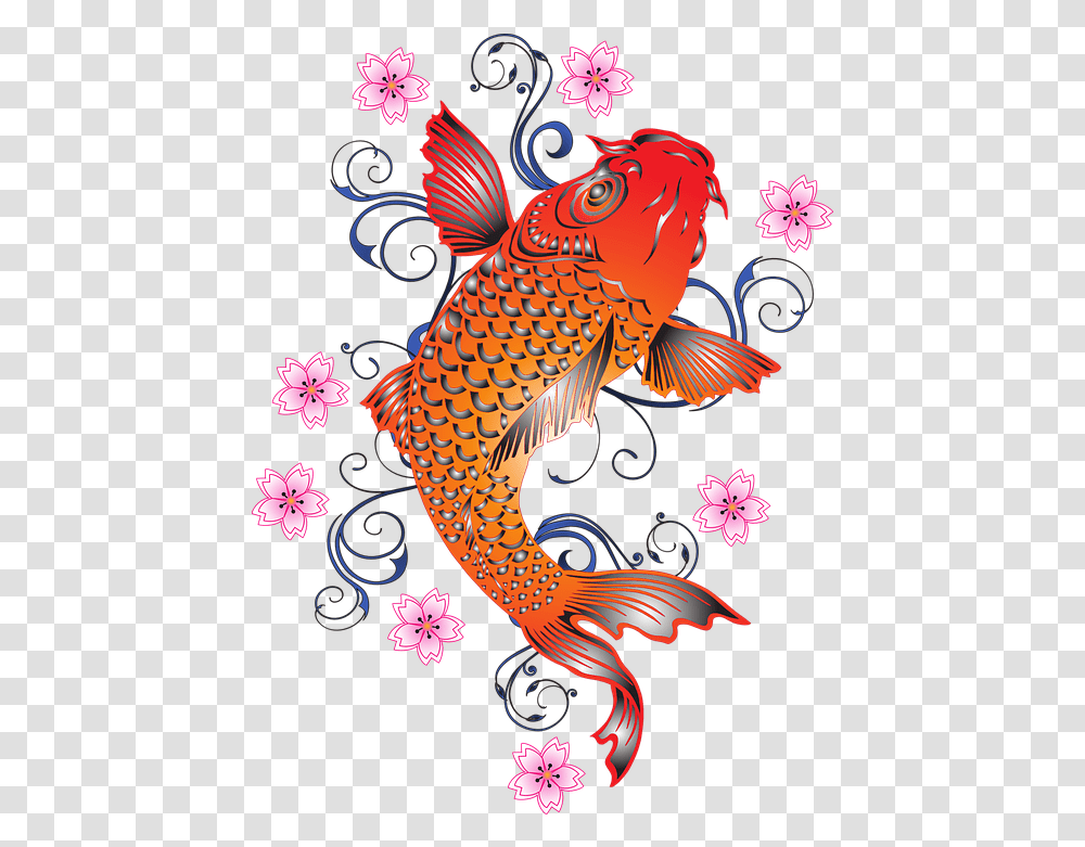 Koi Fish 3 Image Koi Fish Dragon Myth, Animal, Pattern, Graphics, Art Transparent Png