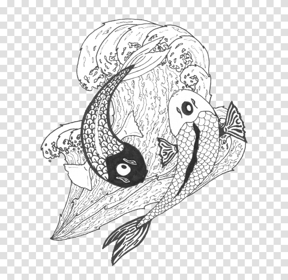 Koi Fish, Drawing, Animal, Bird Transparent Png