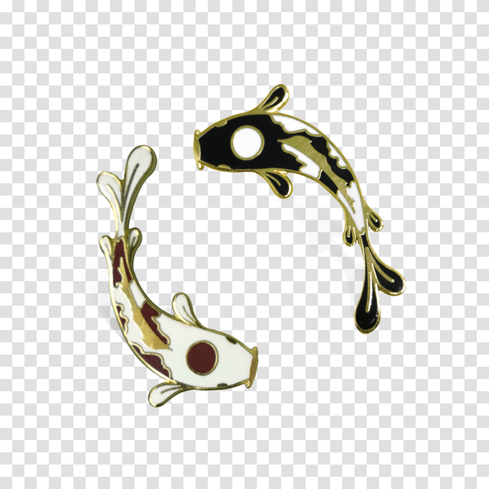 Koi Fish Pin Set One Two Pin, Bracelet, Accessories, Floral Design Transparent Png