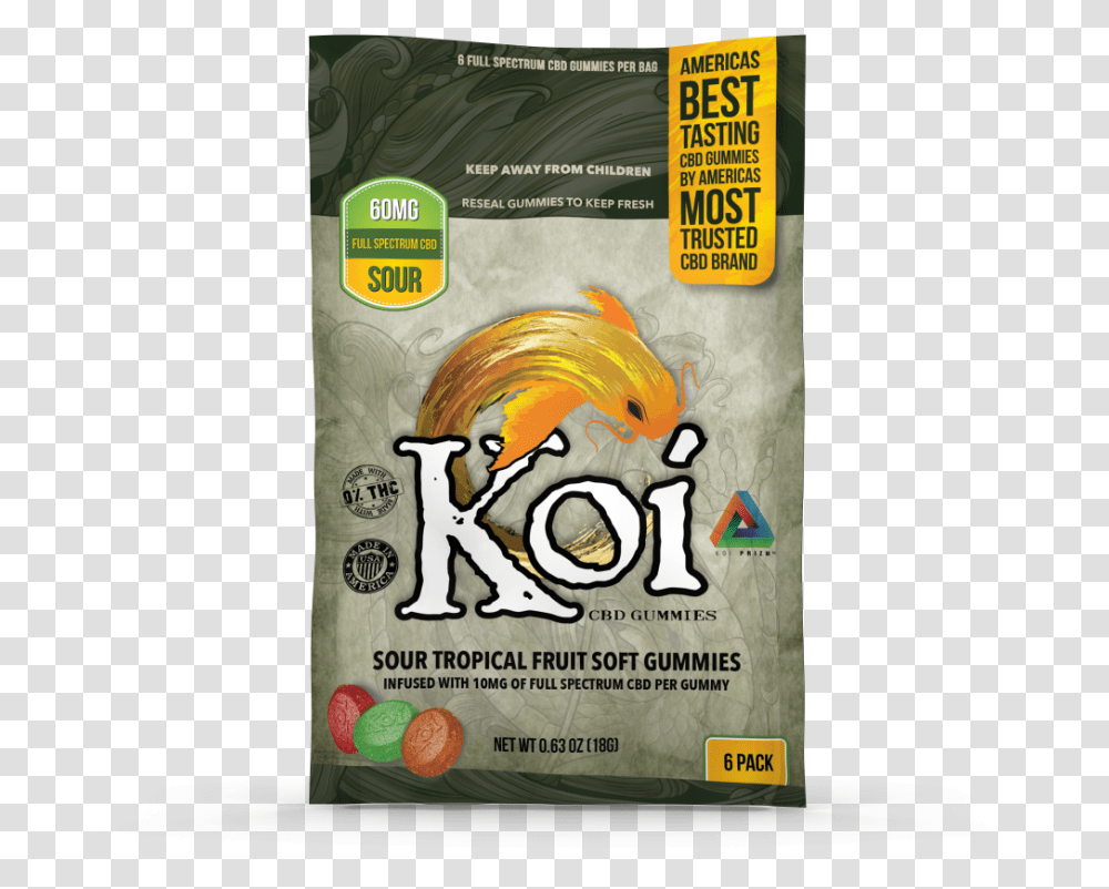 Koi Gummies 60mg Valencia Orange, Poster, Advertisement, Flyer, Paper Transparent Png