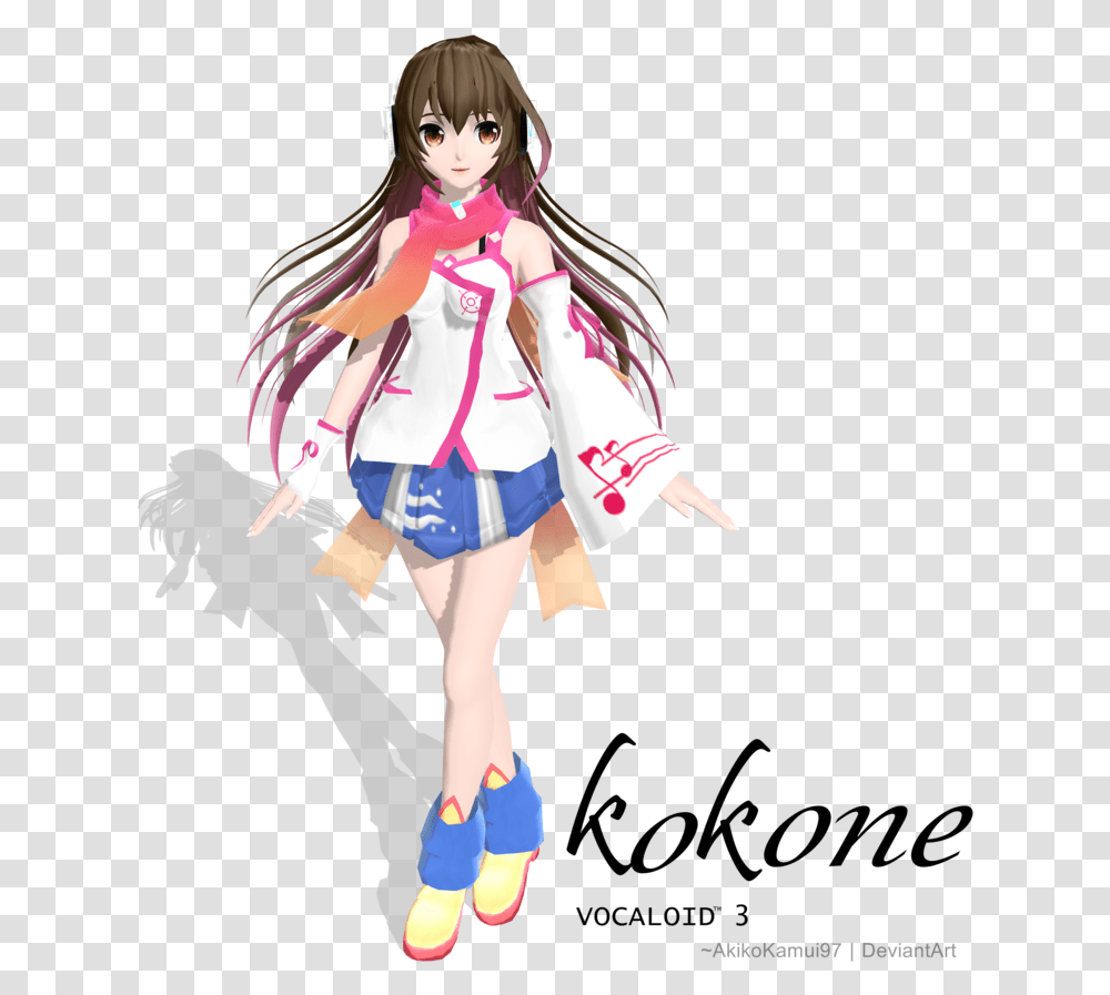Kokone Mmd Model Download, Costume, Person, Human, Manga Transparent Png