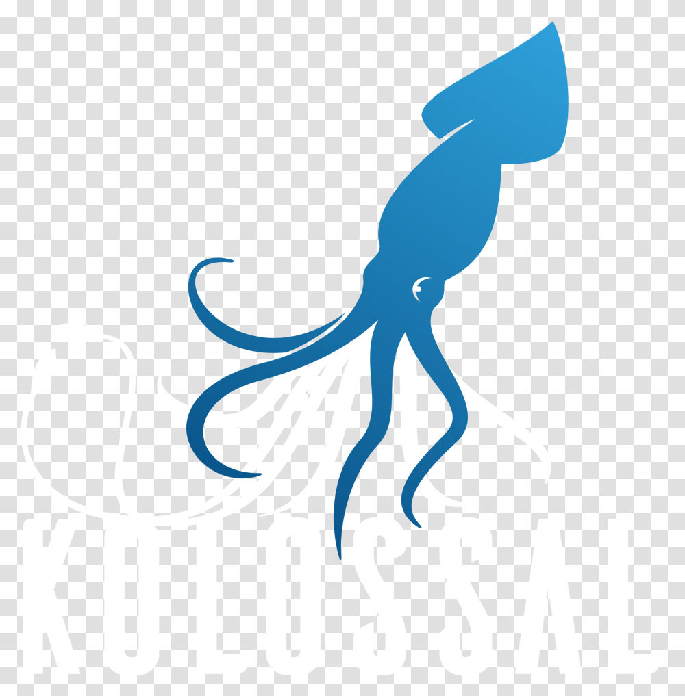 Kolossal Logo Plastic Oceans International Illustration, Sea Life, Animal, Seafood, Squid Transparent Png