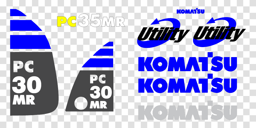 Komatsu Pc30mr 2 Decal Set Pc 30 Mr Logo, Label, Word Transparent Png