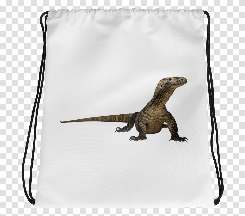 Komodo Print On Drawstring Bag, Lizard, Reptile, Animal, Iguana Transparent Png