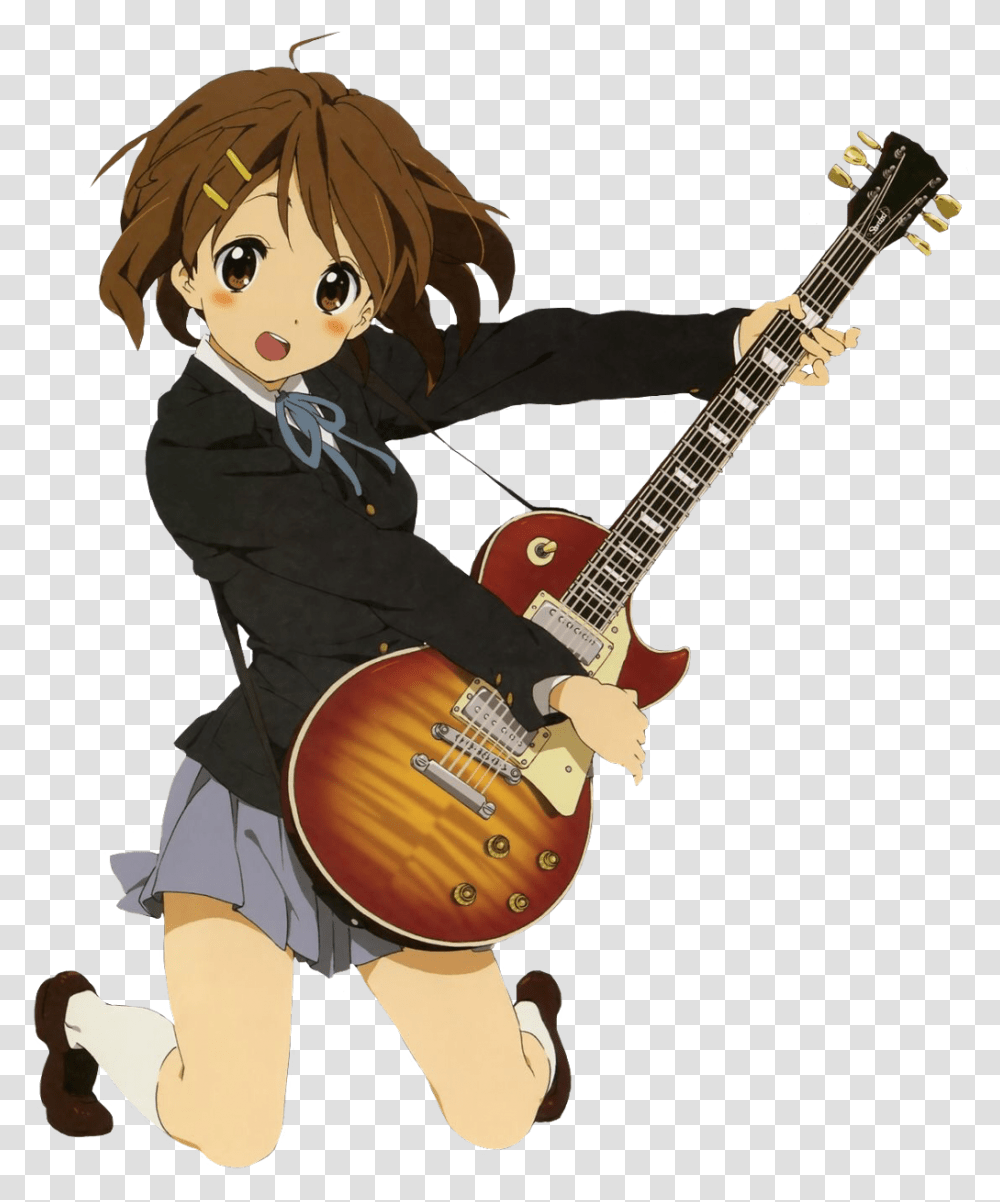 Kon K On Anime Yui Yuihirasawa Animegirl Keyon K On Yui Playing Guitar, Leisure Activities, Musical Instrument, Person, Human Transparent Png