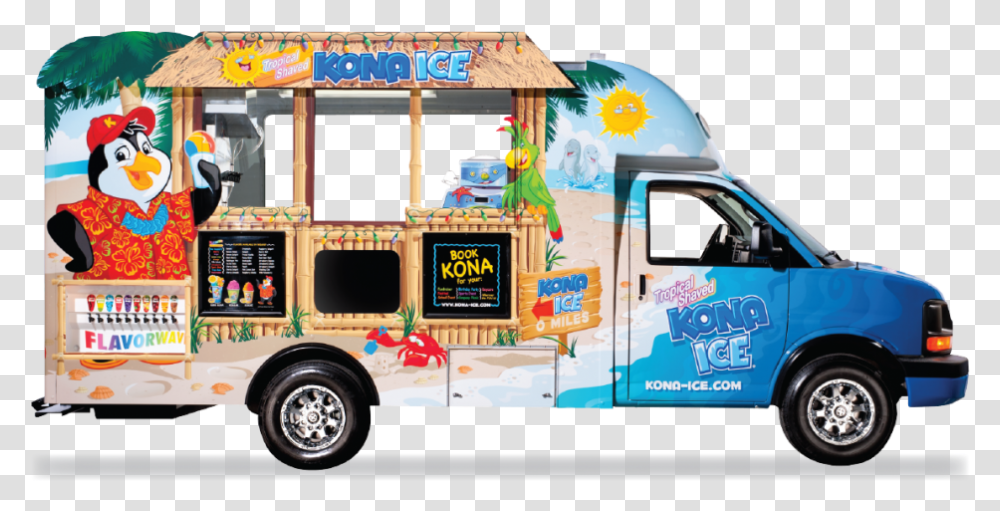 Kona Ice Of Brea Kona Ice Food Truck, Vehicle, Transportation, Bus Transparent Png