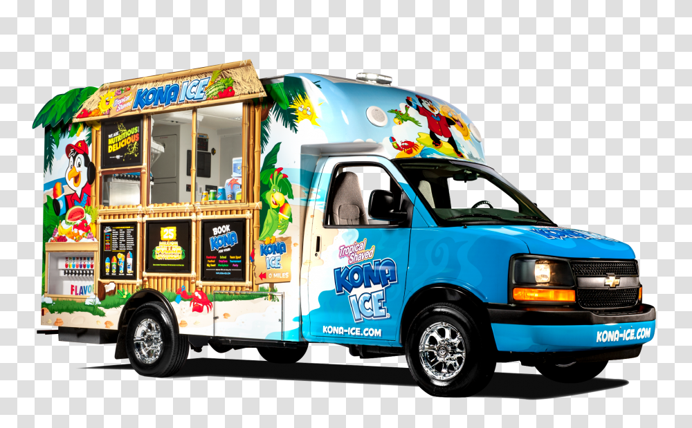 Kona Ice Of Madison Food Trucks In Madison Wi, Vehicle, Transportation, Van, Moving Van Transparent Png
