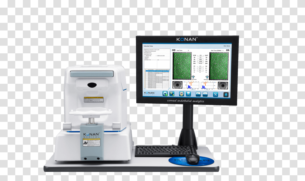 Konan Specular Microscope Download Cellchek Xl, Monitor, Screen, Electronics, LCD Screen Transparent Png