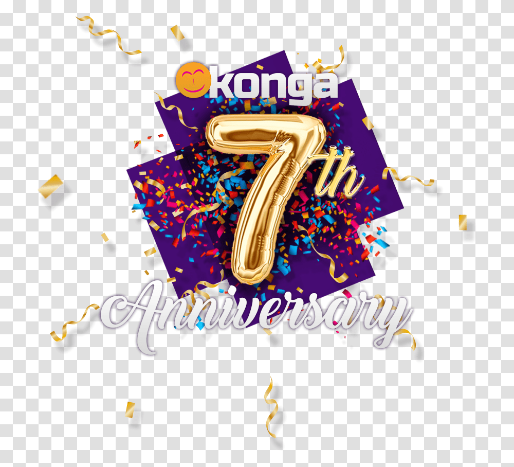 Konga Anniversary Hot Deals Illustration, Number, Cake Transparent Png