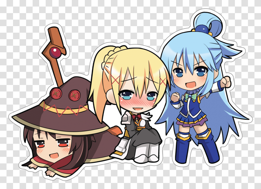 Konosuba Chibi Anime, Comics, Book, Manga Transparent Png