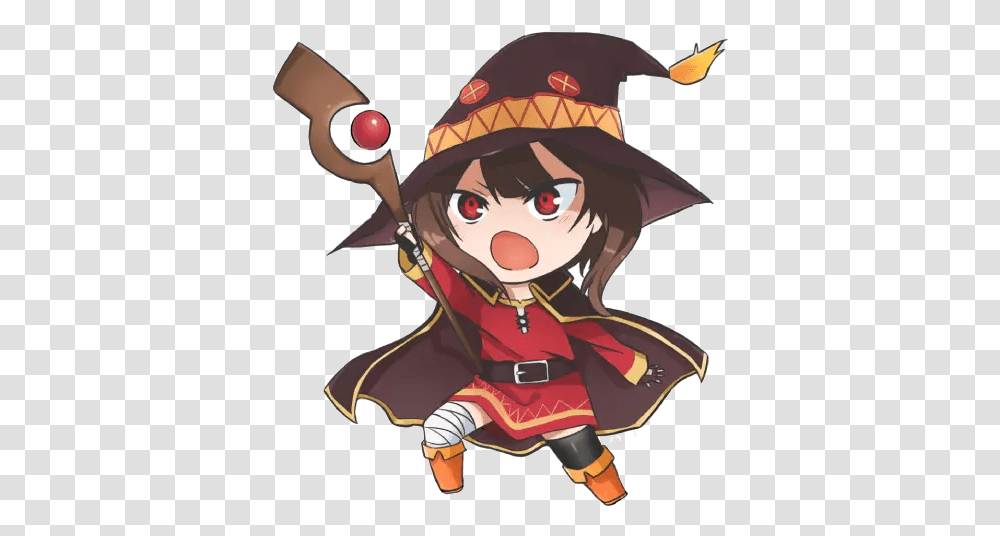 Konosuba Stickers Megumin Chibi, Person, Human, Pirate, Manga Transparent Png