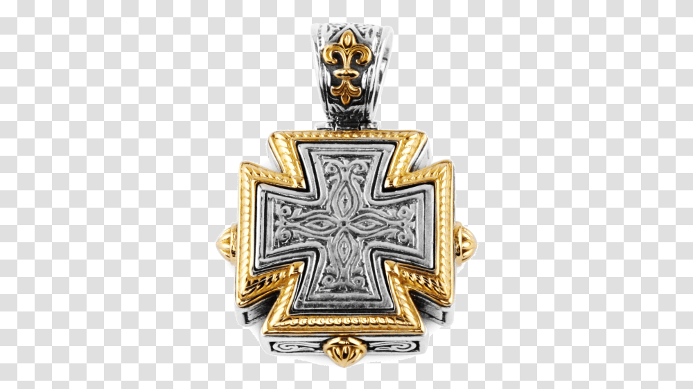 Konstantino Ares Flared Maltese Cross Pendant Emblem, Symbol, Art, Star Symbol, Buckle Transparent Png