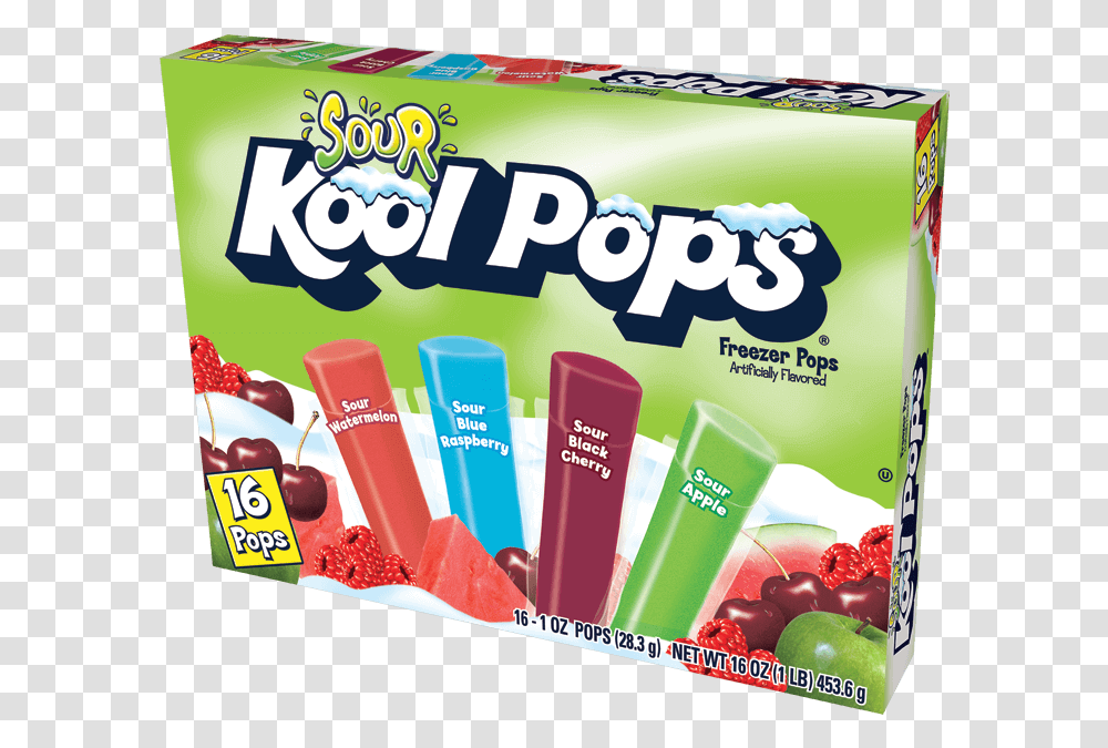 Kool Pops 16ct1oz Sour Snack, Gum Transparent Png