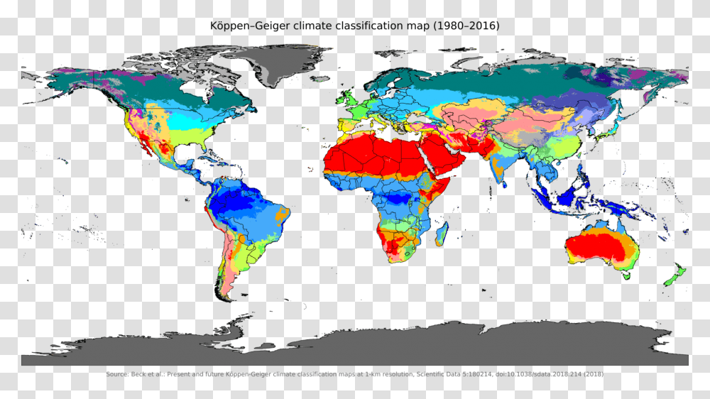 Koppen Climate World Map, Plot, Diagram, Atlas, Painting Transparent Png