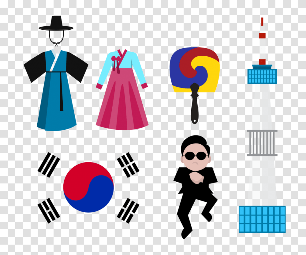 Korea Flag Image, Dress, Female Transparent Png