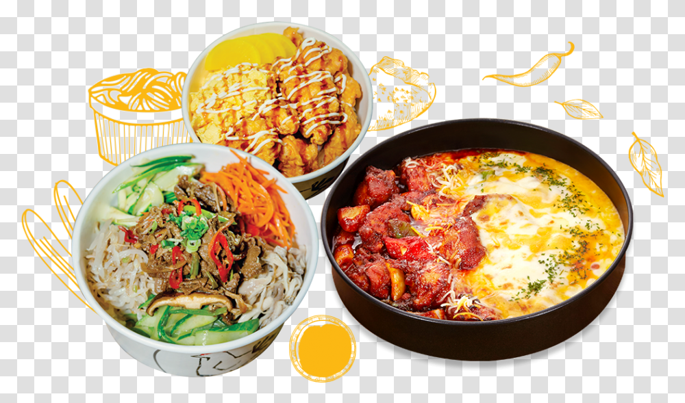 Korean Food, Pizza, Dish, Meal, Pasta Transparent Png