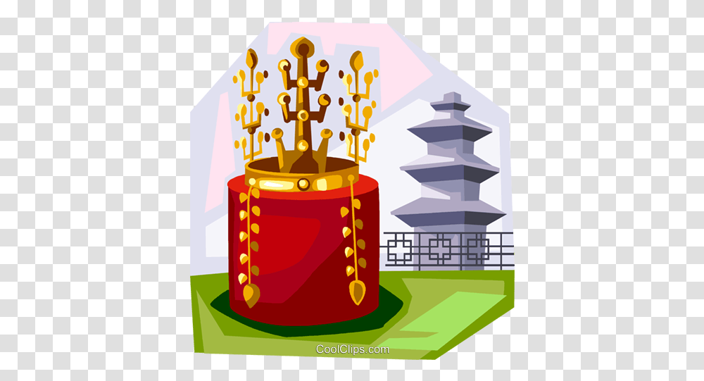 Korean Gold Crown From Silla Period Royalty Free Vector Clip Illustration, Birthday Cake, Dessert, Food, Text Transparent Png