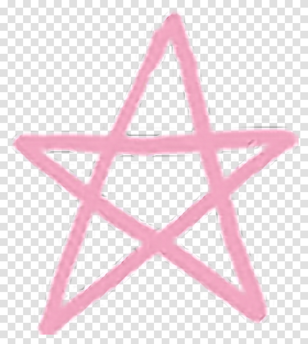 Korean Korea Kpop Cute Star Five Pointed Star Star Drawing, Symbol, Star Symbol, Cross, Triangle Transparent Png