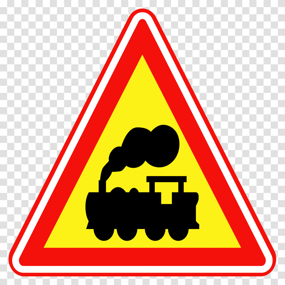Korean Traffic Sign Railway Crossing Sign Board, Road Sign, Triangle Transparent Png