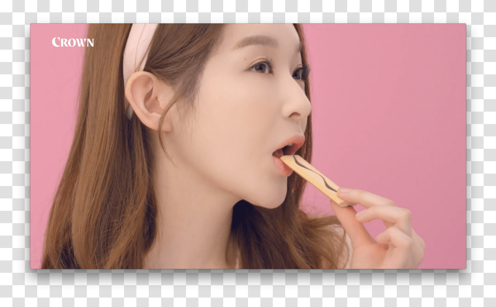 Korean Tv Cf December, Person, Face, Toothbrush, Teeth Transparent Png