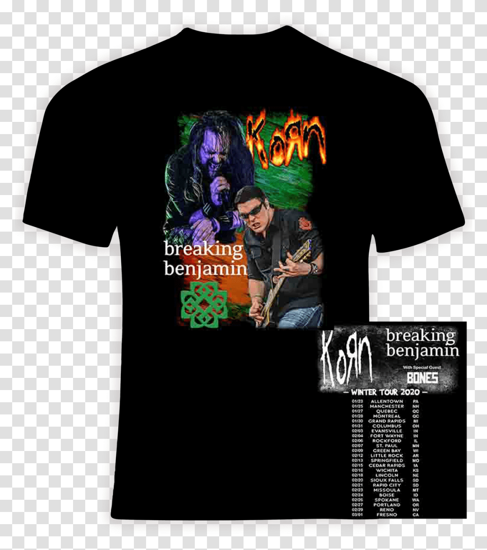Korn And Breaking Benjamin 2020 Winter Concert Tour Eagles 2020 Tour T Shirt, Person, Leisure Activities, Sleeve Transparent Png