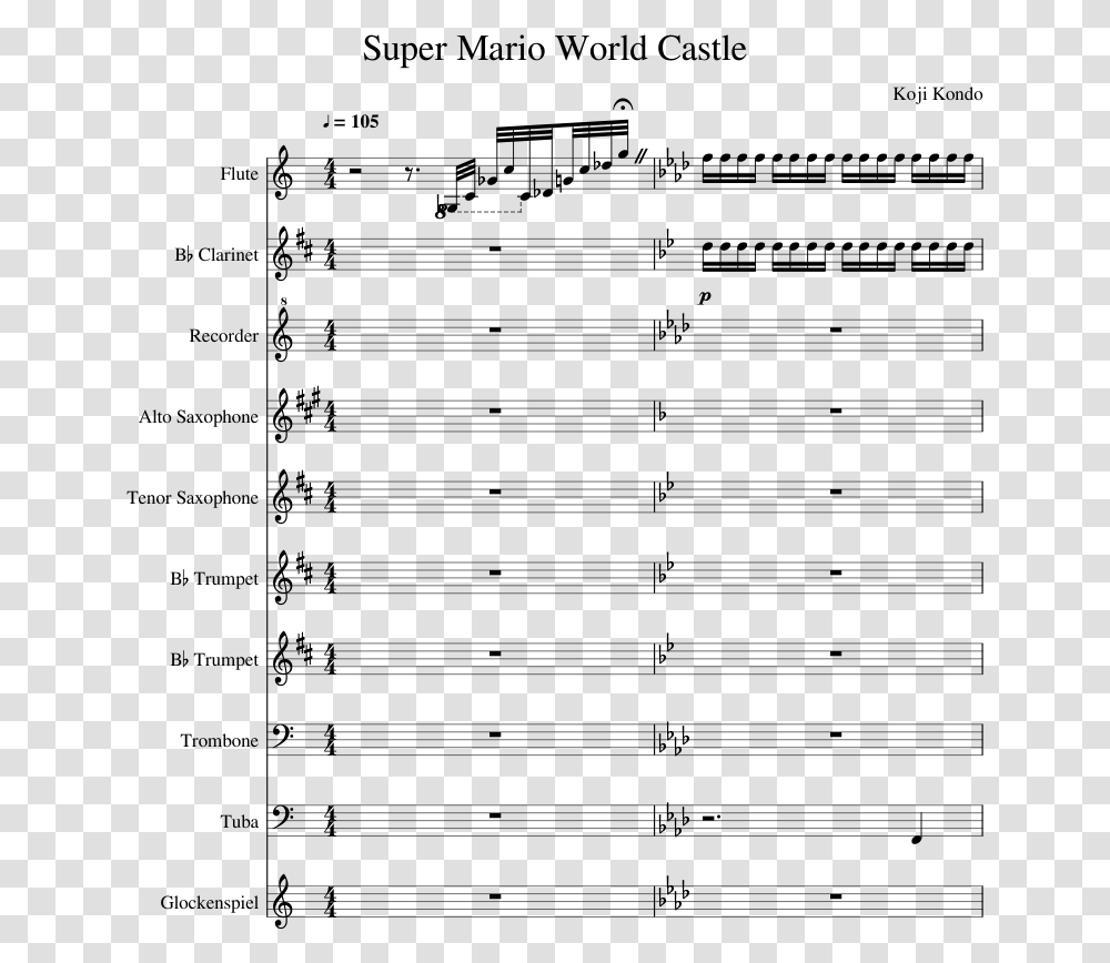 Korok Forest Piano Sheet Music, Gray, World Of Warcraft Transparent Png
